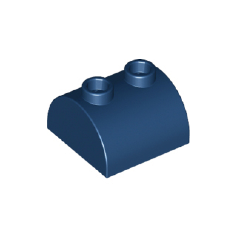 Dakpan, Gebogen 2x2 dubbel met 2 noppen Dark Blue